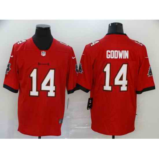 Nike Buccaneers 14 Chris Godwin Red New 2020 Vapor Untouchable Limited Jersey